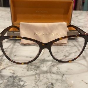 Bulgari women’s tortoise shell glasses